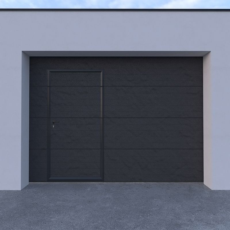 Porte de garage sectionnelle à portillon