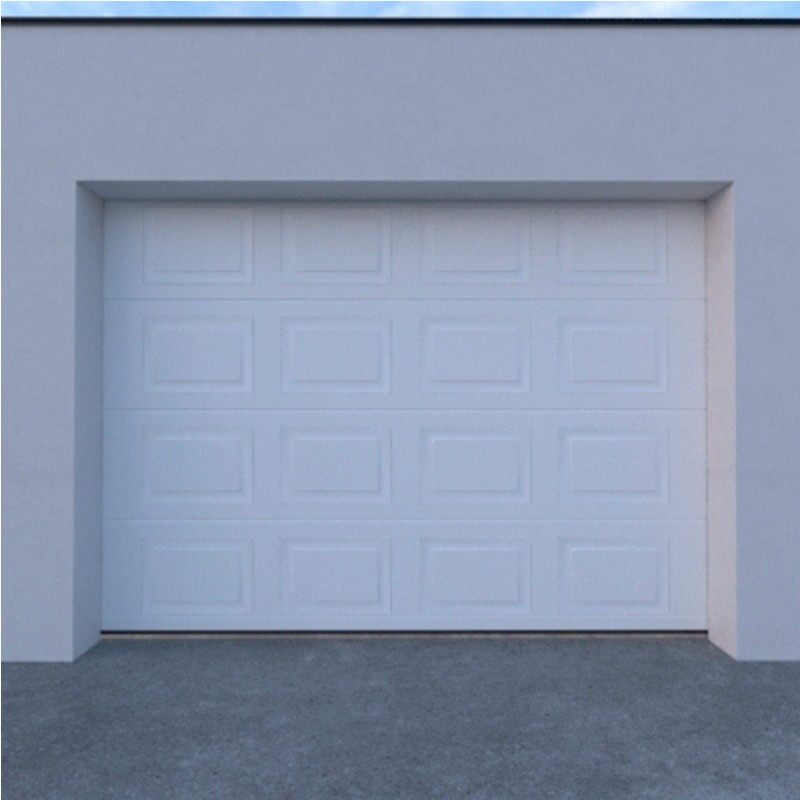 Porte de garage sectionnelle cassette blanche standard à motoriser