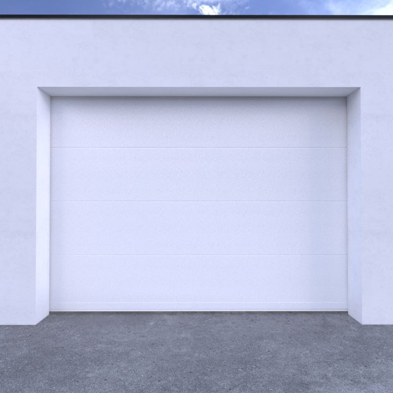 Garage 19,26m² avec porte sectionnelle motorisée - Bois 40mm SOLID